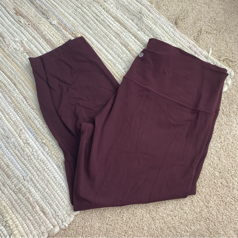 Lululemon Crop Leggings Maroon 18